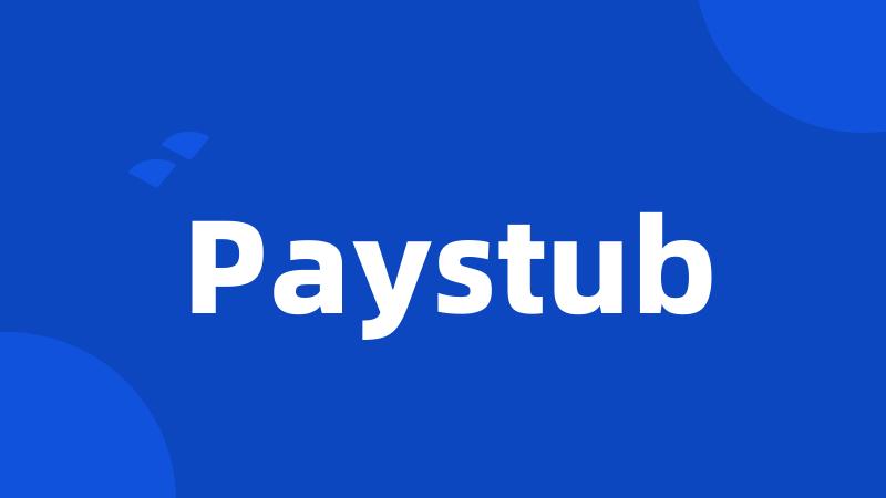 Paystub