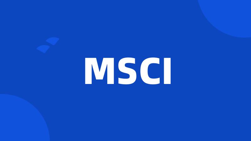 MSCI