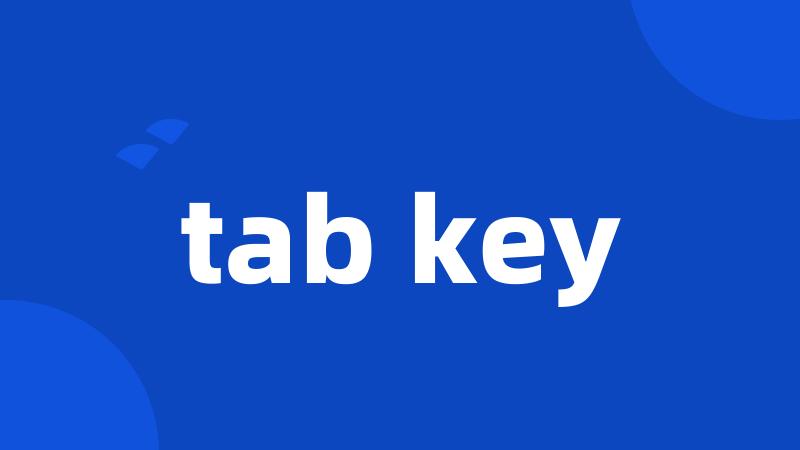 tab key