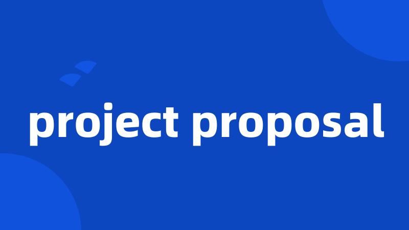 project proposal