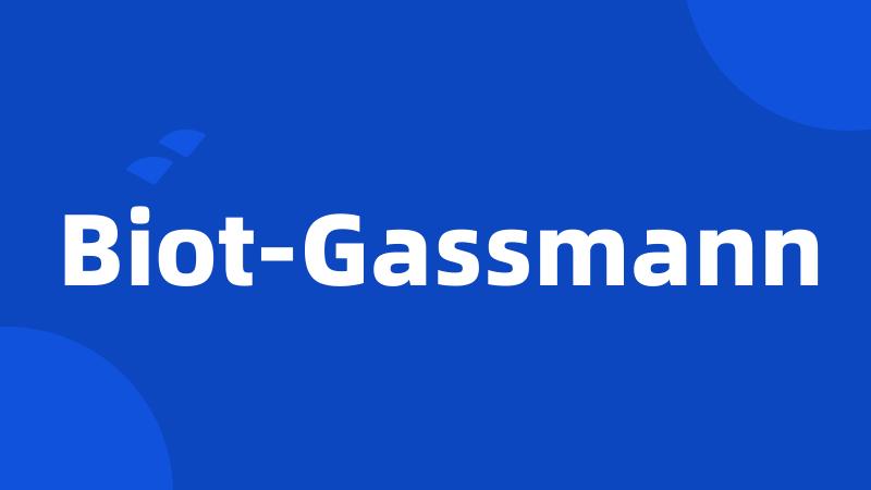 Biot-Gassmann