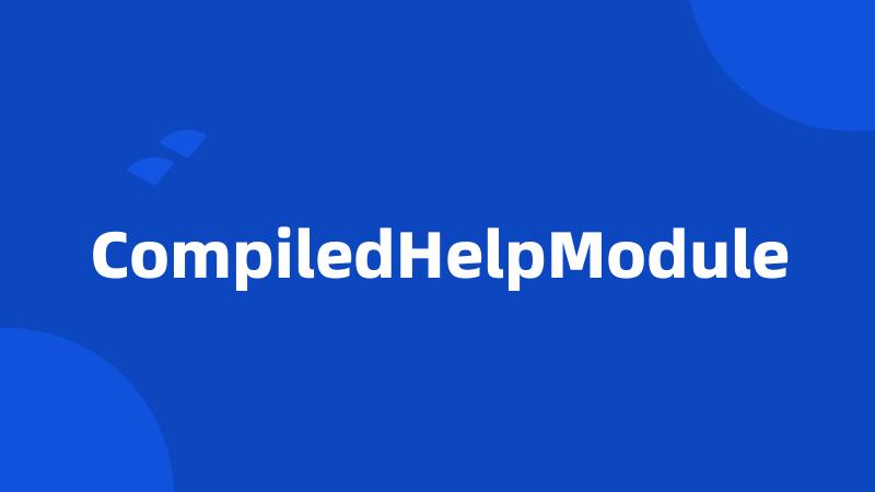 CompiledHelpModule