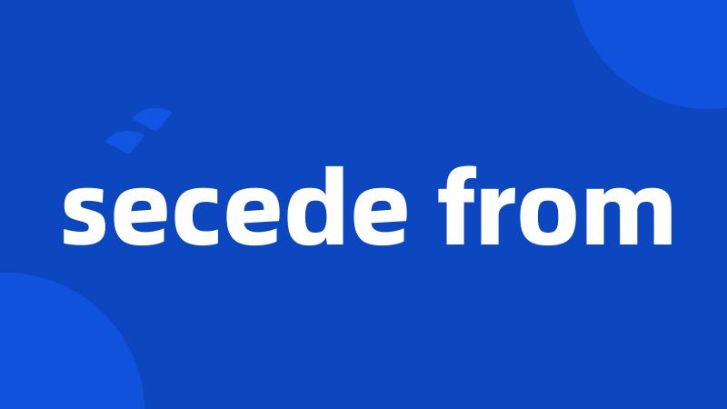 secede from