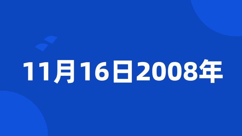 11月16日2008年