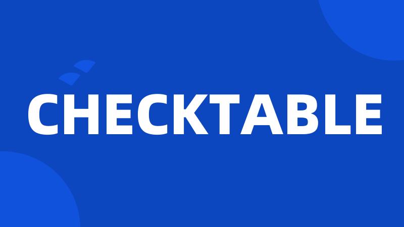 CHECKTABLE