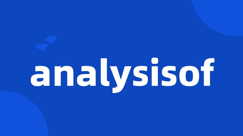 analysisof