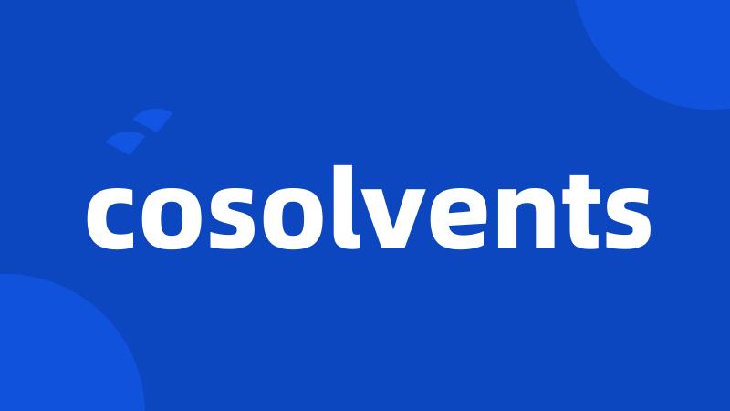 cosolvents