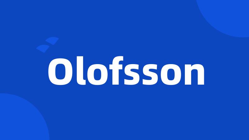 Olofsson