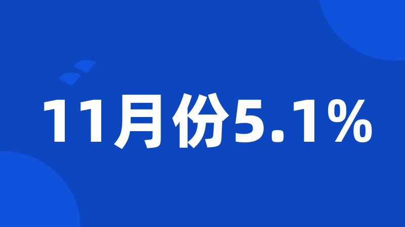 11月份5.1%