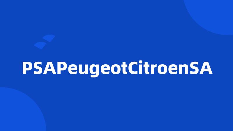 PSAPeugeotCitroenSA