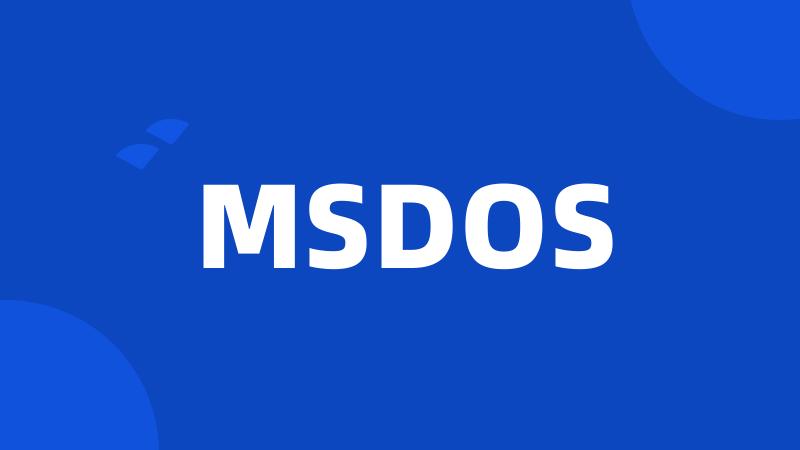 MSDOS