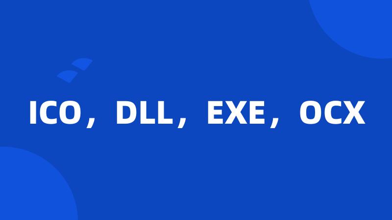 ICO，DLL，EXE，OCX