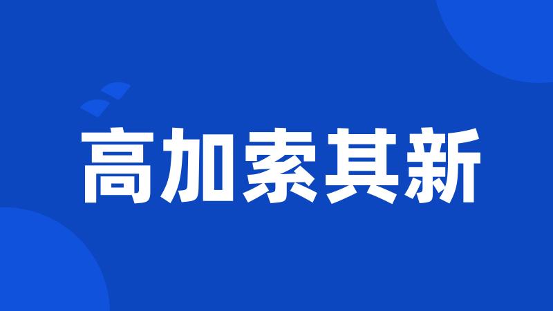 高加索其新