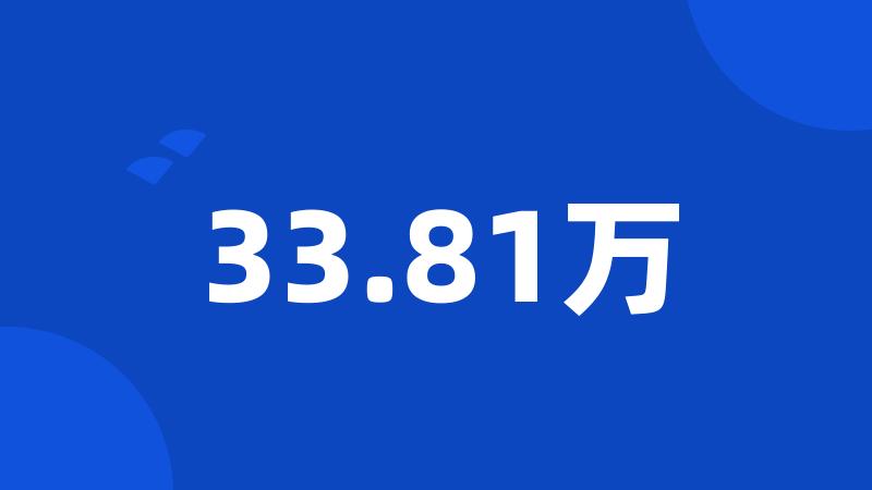 33.81万