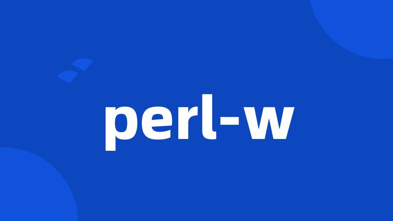 perl-w