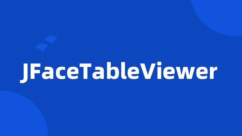 JFaceTableViewer