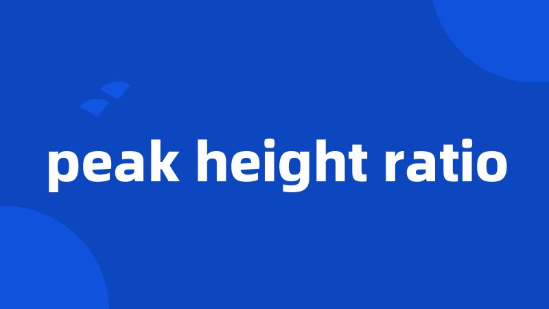 peak height ratio