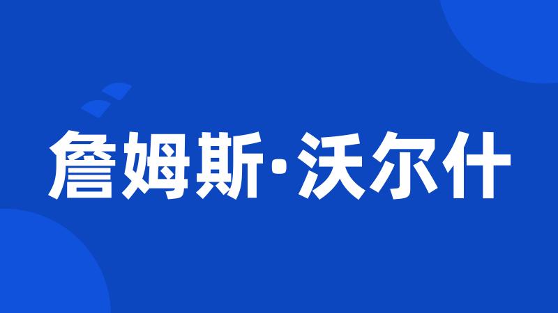 詹姆斯·沃尔什