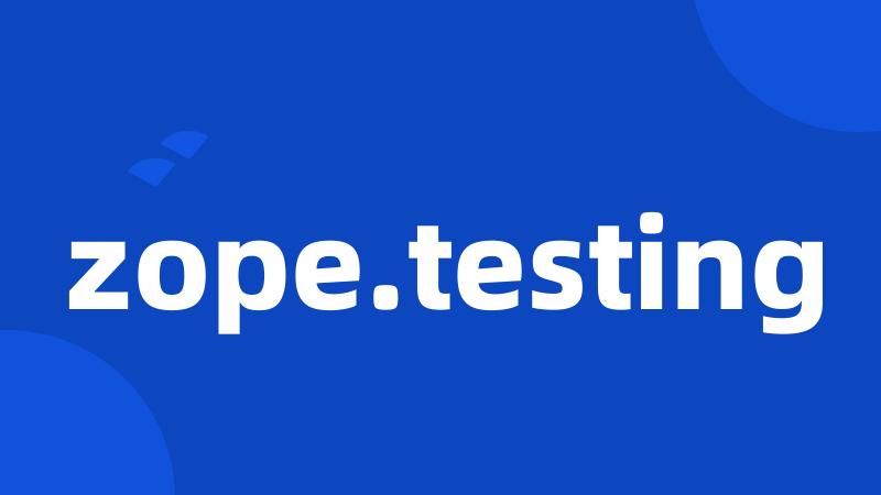 zope.testing