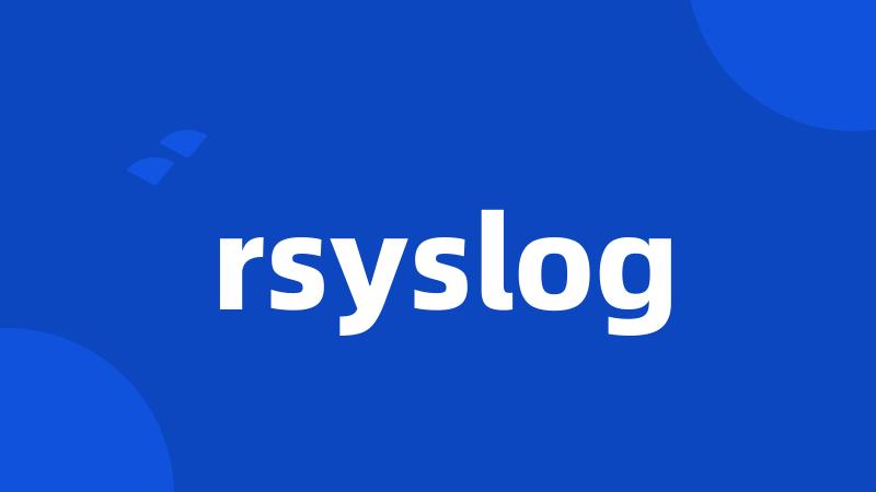 rsyslog