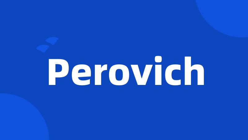 Perovich