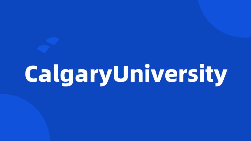 CalgaryUniversity