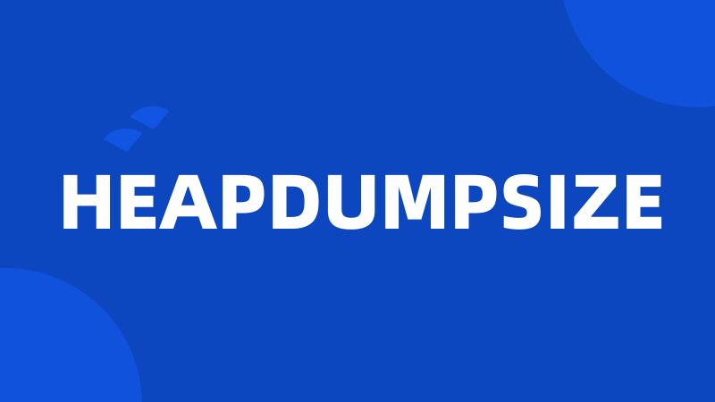 HEAPDUMPSIZE