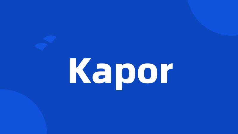 Kapor