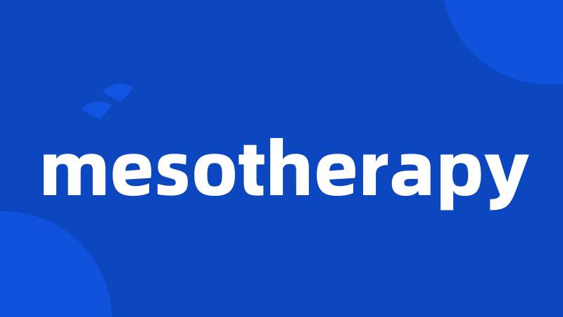 mesotherapy