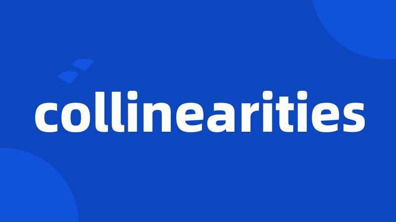 collinearities