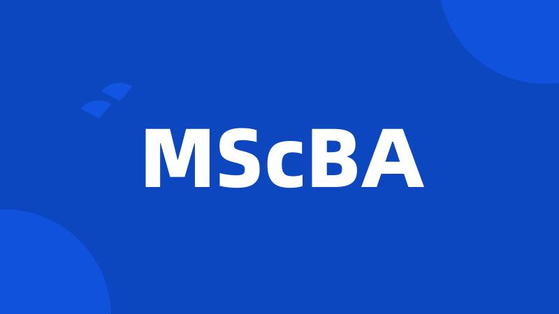 MScBA