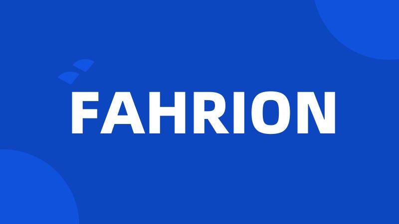 FAHRION