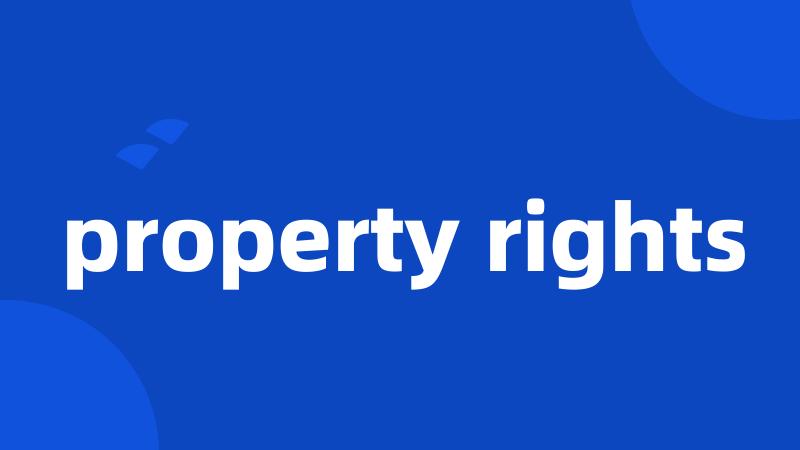 property rights