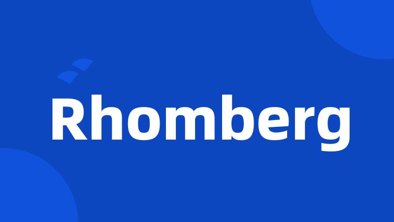 Rhomberg