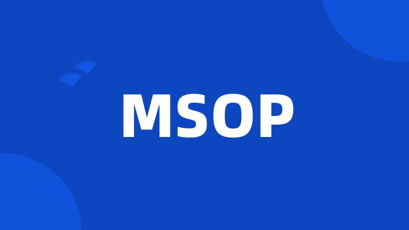 MSOP