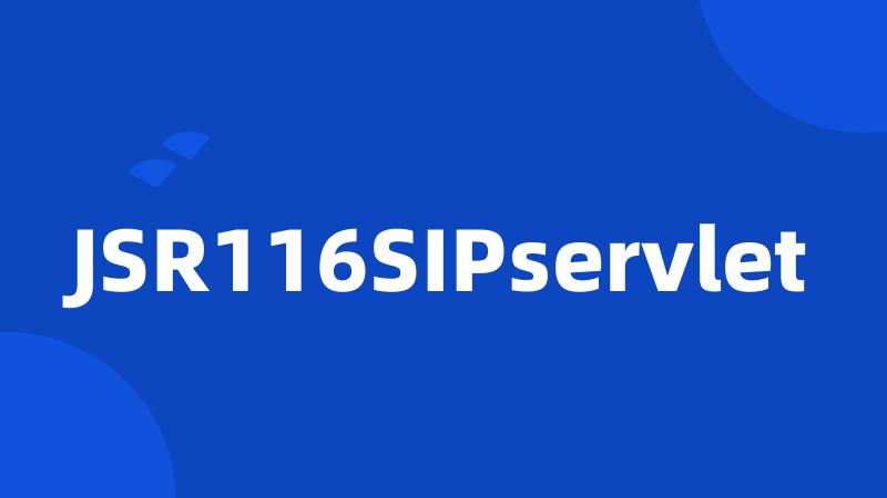 JSR116SIPservlet