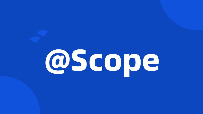 @Scope