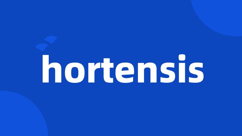 hortensis