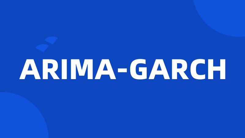 ARIMA-GARCH