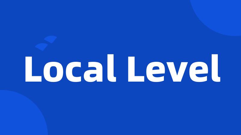 Local Level