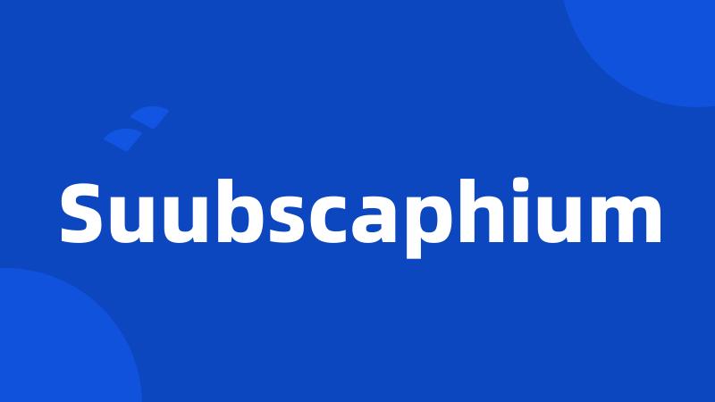 Suubscaphium