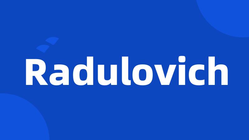 Radulovich