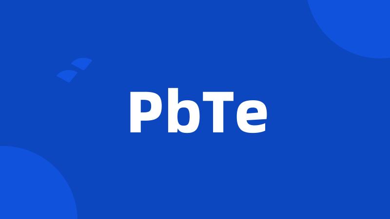 PbTe