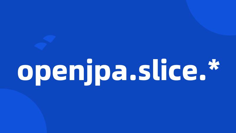 openjpa.slice.*