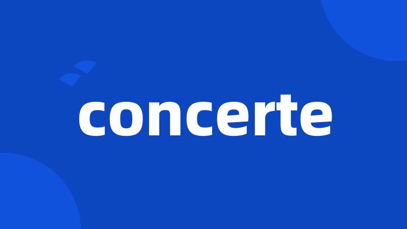 concerte