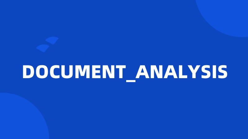 DOCUMENT_ANALYSIS