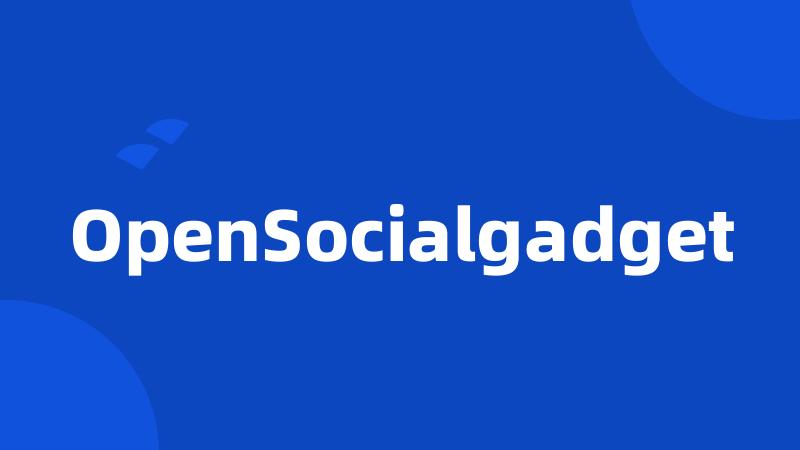 OpenSocialgadget