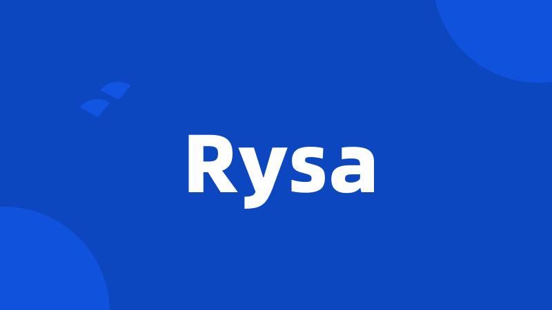 Rysa