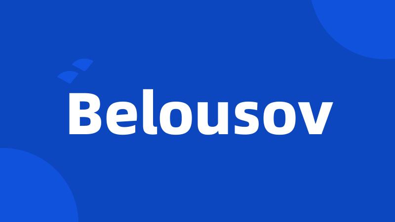 Belousov