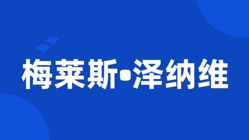 梅莱斯•泽纳维